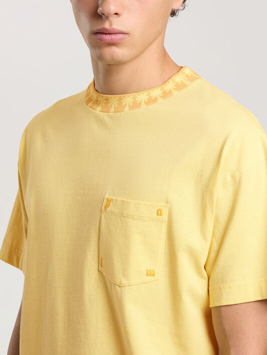 PALM ANGELS T-Shirt Palm LIGHT YELLOW - OCHER YELLOW PAMAA08F26JR01