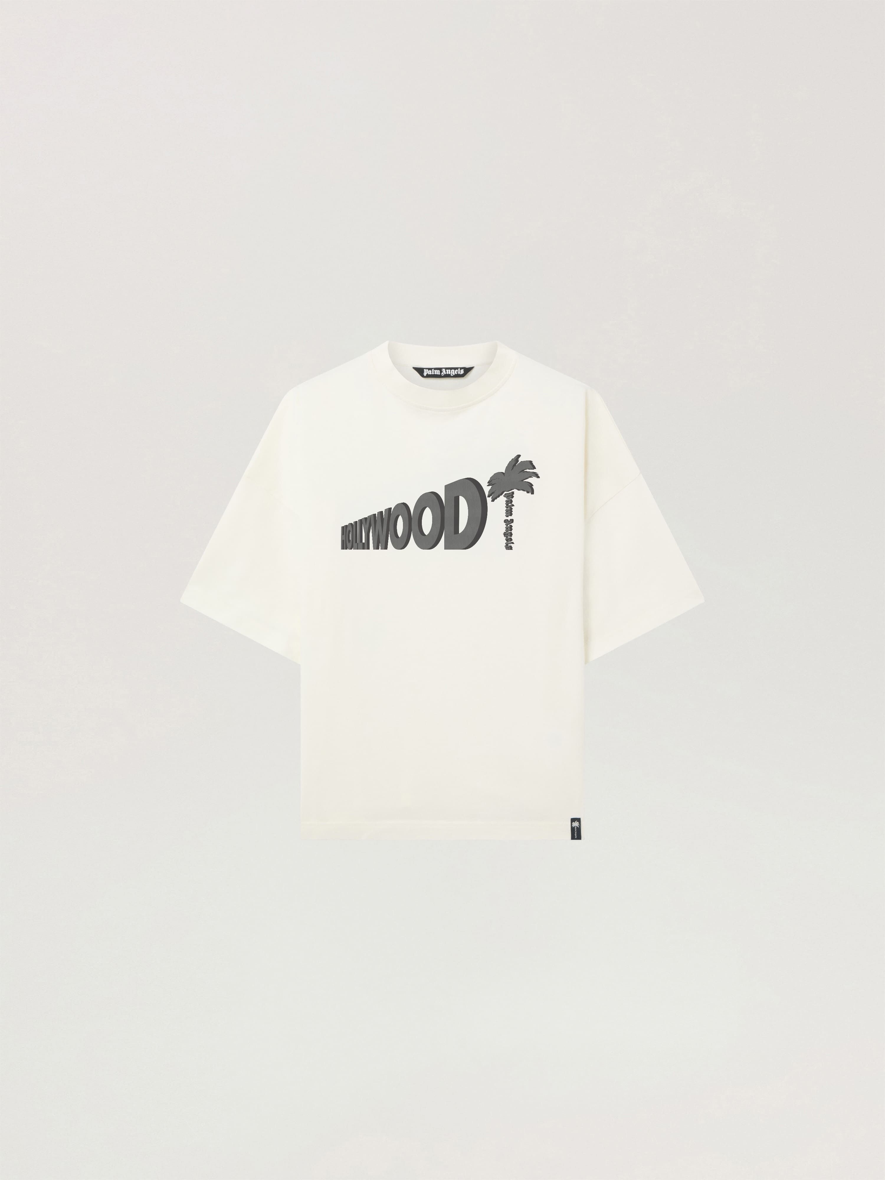 Sunset Blvd Palm Loose T-Shirt PALM ANGELS Sunset Blvd Palm Loose T-Shirt OFF WHITE - BLACK PAMAA03W26JR07