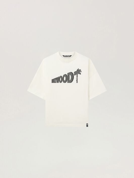 Sunset Blvd Palm Loose T-Shirt PALM ANGELS Sunset Blvd Palm Loose T-Shirt OFF WHITE - BLACK PAMAA03W26JR07
