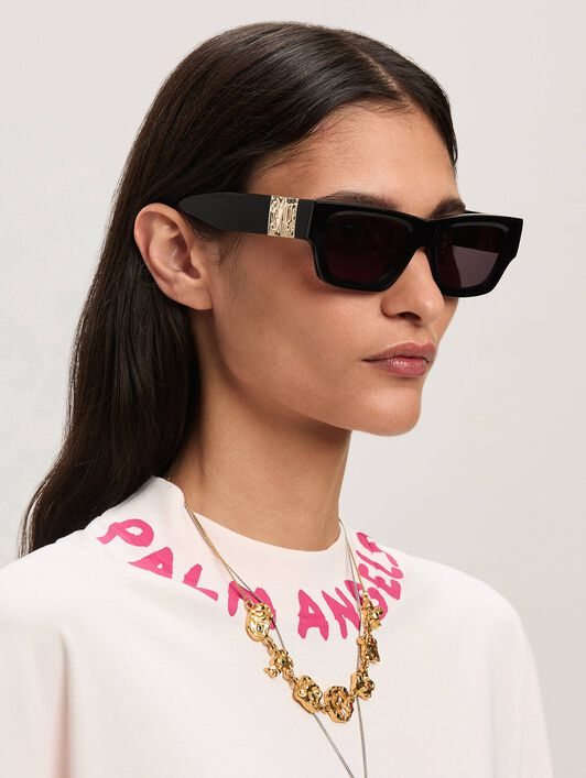 PALM ANGELS  Magnolia sunglasses BLACK - DARK GREY PERI10JS25PLA001