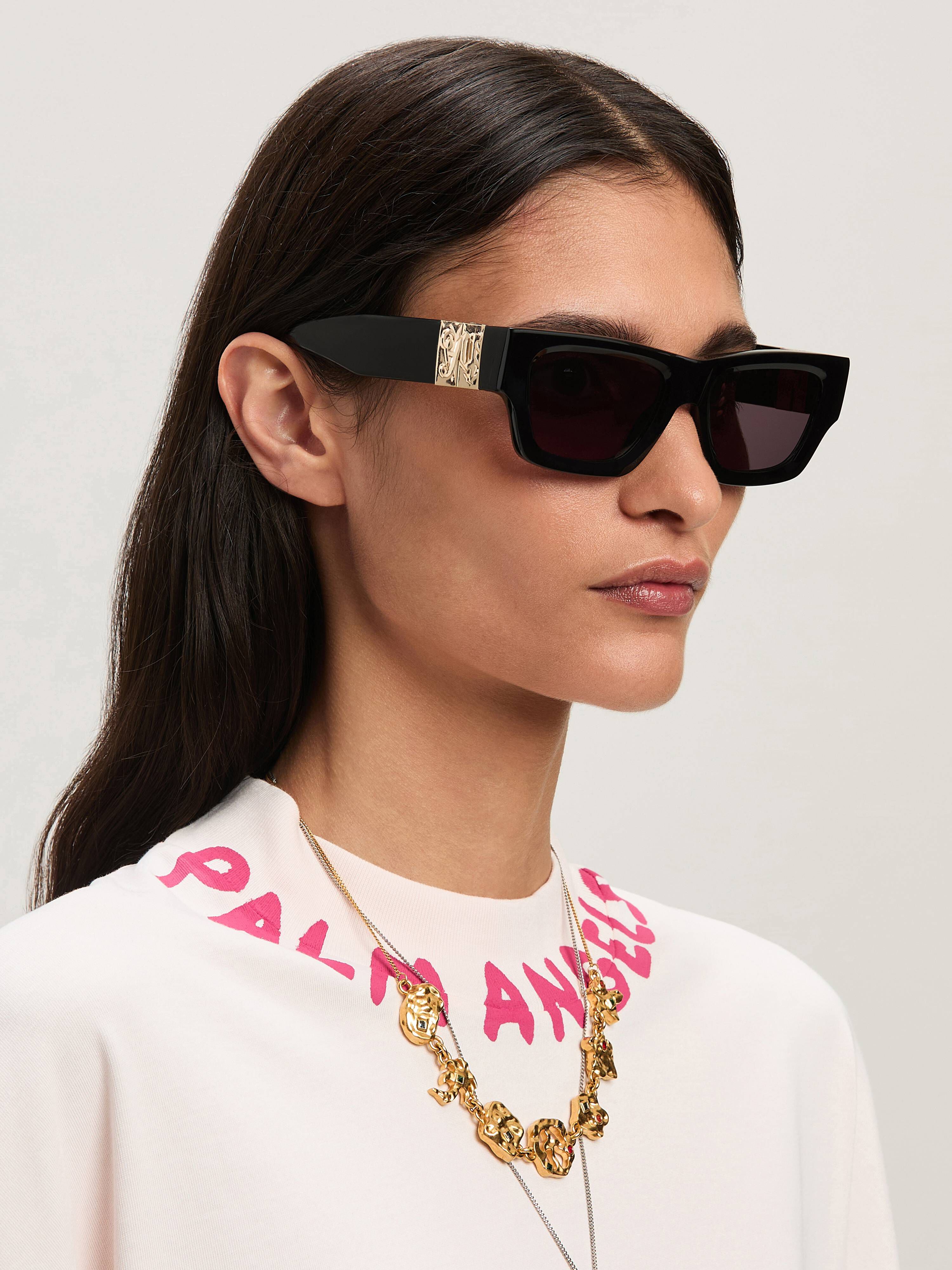 PALM ANGELS  Magnolia sunglasses BLACK - DARK GREY PERI10JS25PLA001