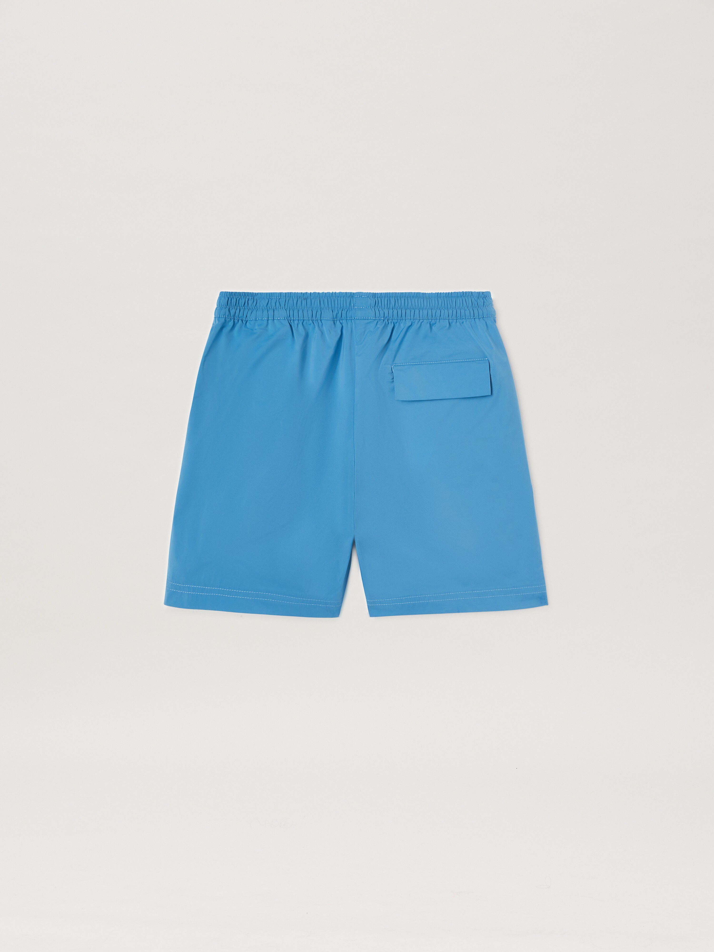PALM ANGELS  Badeshorts mit Logo DUSTY BLUE - OFF WHITE PBFD003C99FAB001