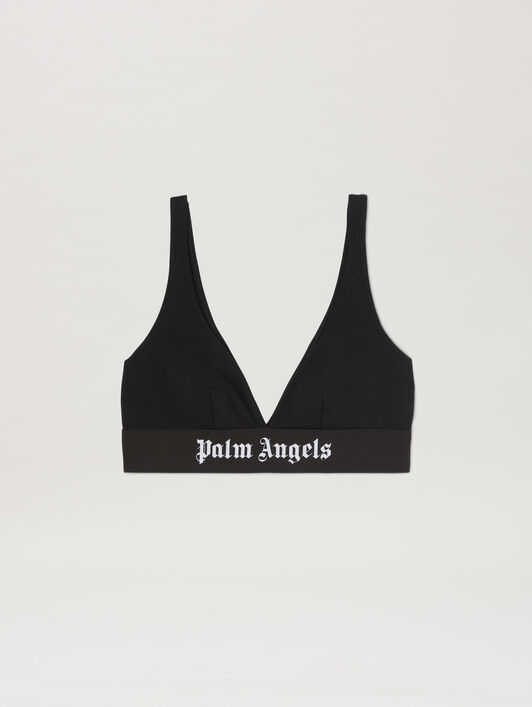 Logo band Triangle Bra PALM ANGELS Logo band Triangle Bra BLACK PWUB001C99FAB003