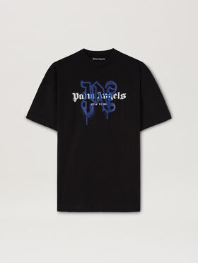 PALM ANGELS Monogram Spray City T-Shirt New York WHITE PMAA001C99JER027