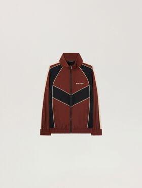 PALM ANGELS Hollywood Windbreaker Jacket BROWN - BLACK PAMEB02F26FB01