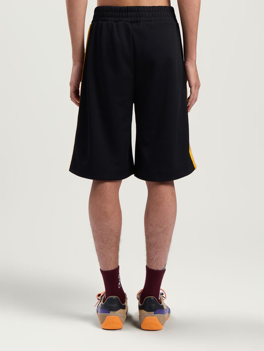 PALM ANGELS Classic Logo Color Trk Short BLACK - YELLOW PMCL009F25FAB001
