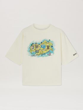 PALM ANGELS  Palm Island T-Shirt LIGHT PINK OFFWHITE PG2X012S25JER001