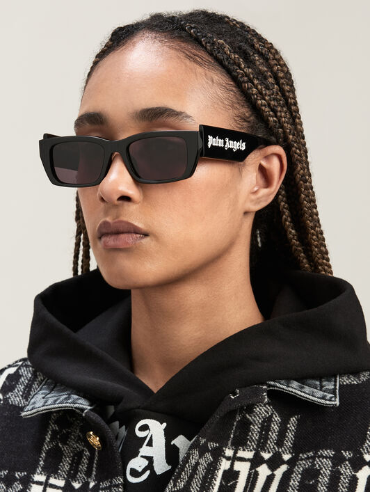 PALM ANGELS PALM SUNGLASSES BLACK DARK GREY PERI002C99PLA001
