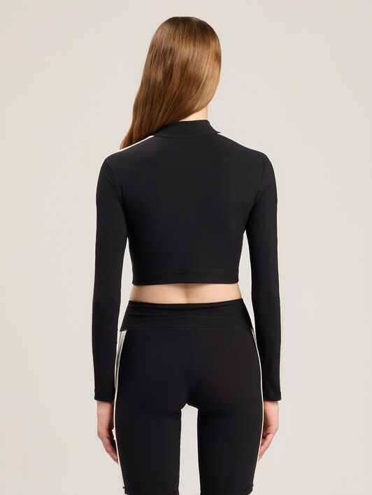 PALM ANGELS Classic Logo Training Jacket BLACK OFF WHITE PWVB001S26FAB001