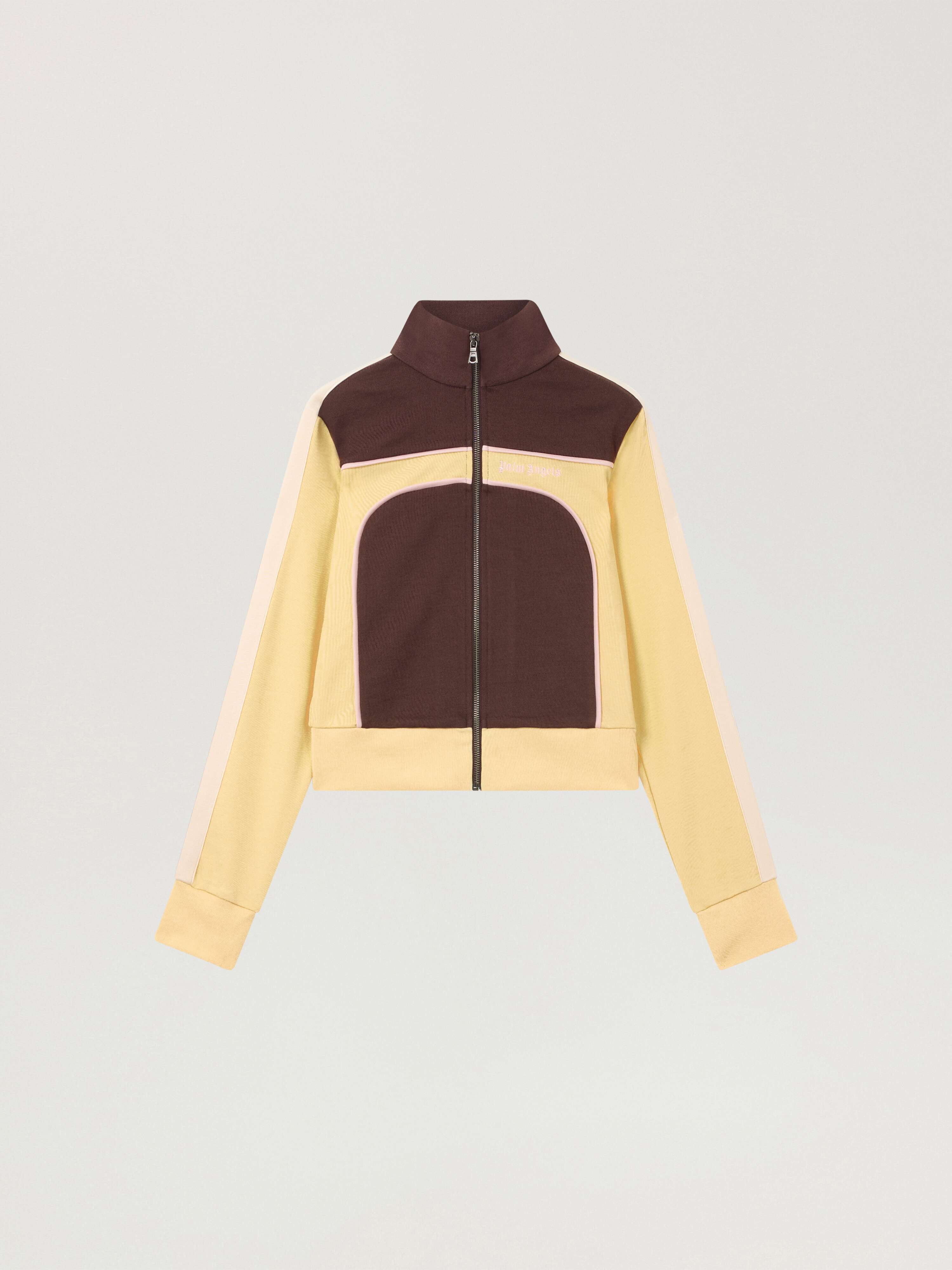 Colorblock Track Jacket PALM ANGELS Colorblock Track Jacket BROWN - LIGHT YELLOW PAWBD03F26FB01