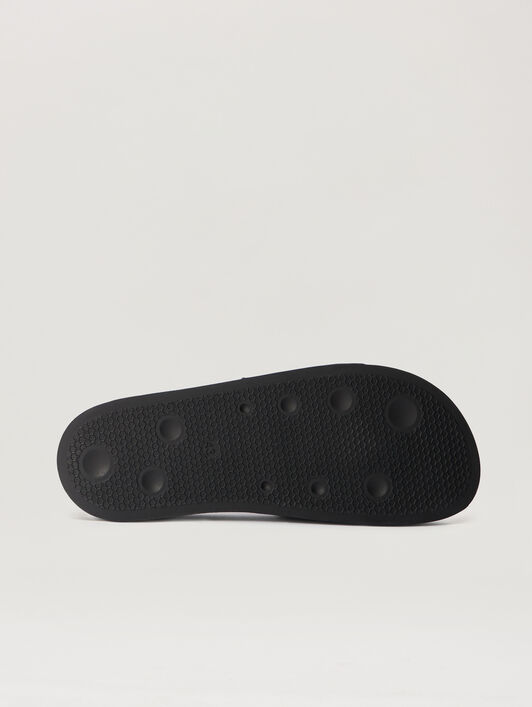 PALM ANGELS Classic Logo Sliders BLACK WHITE PMIC017S26MAT004