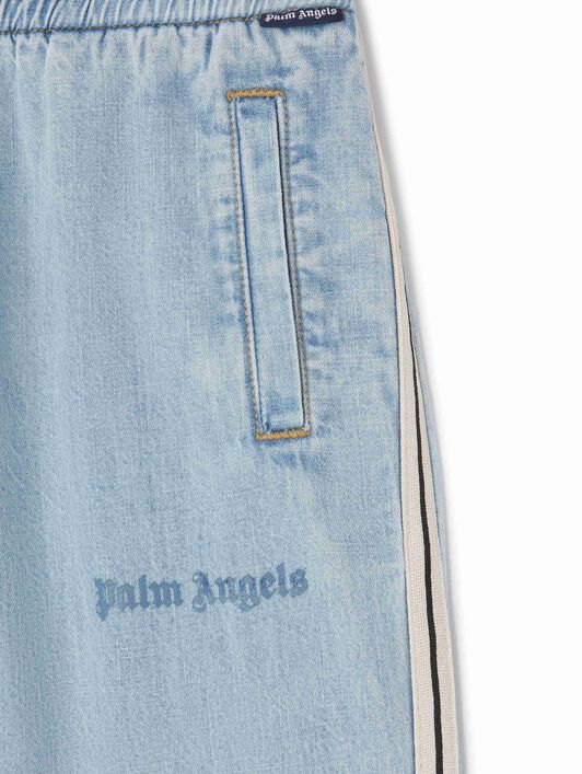PALM ANGELS  Chambray Track pants BLU BLU PBYB006S25DEN001