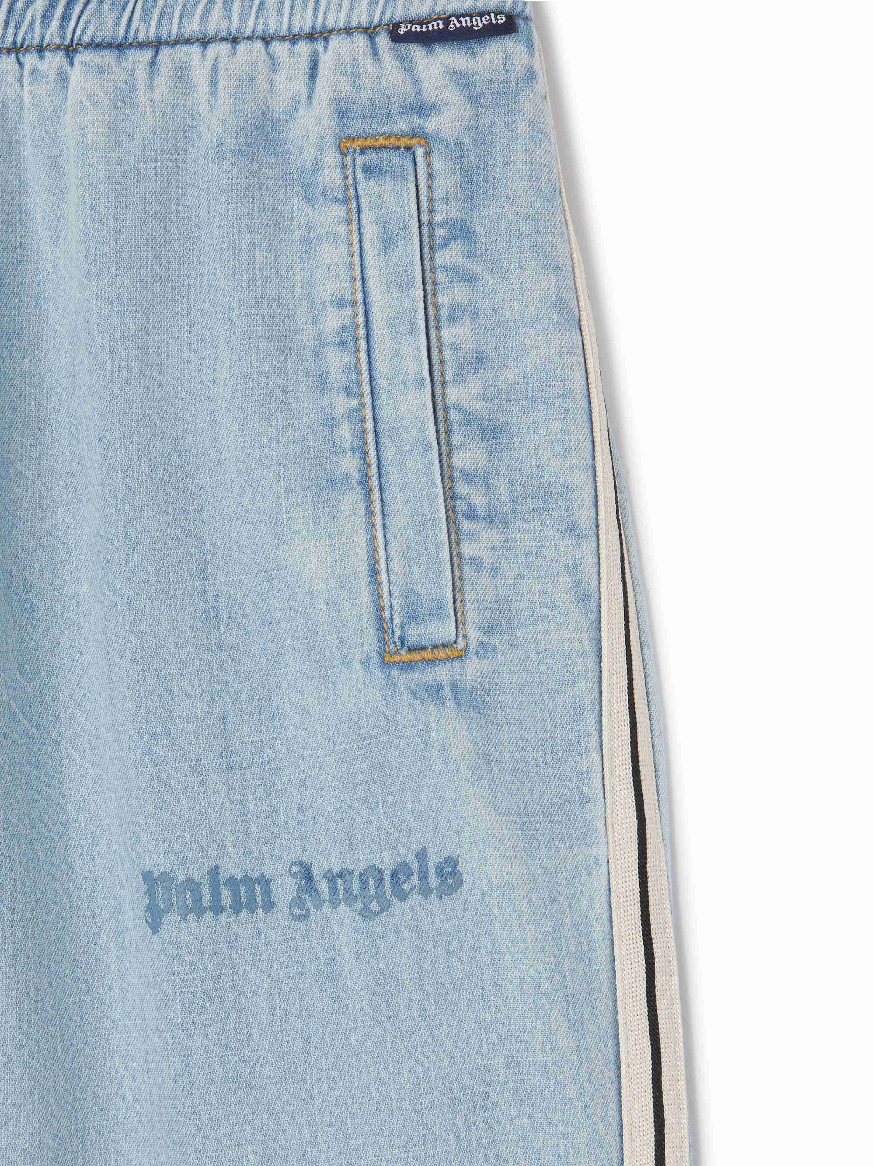 PALM ANGELS  Chambray Track pants BLU BLU PBYB006S25DEN001