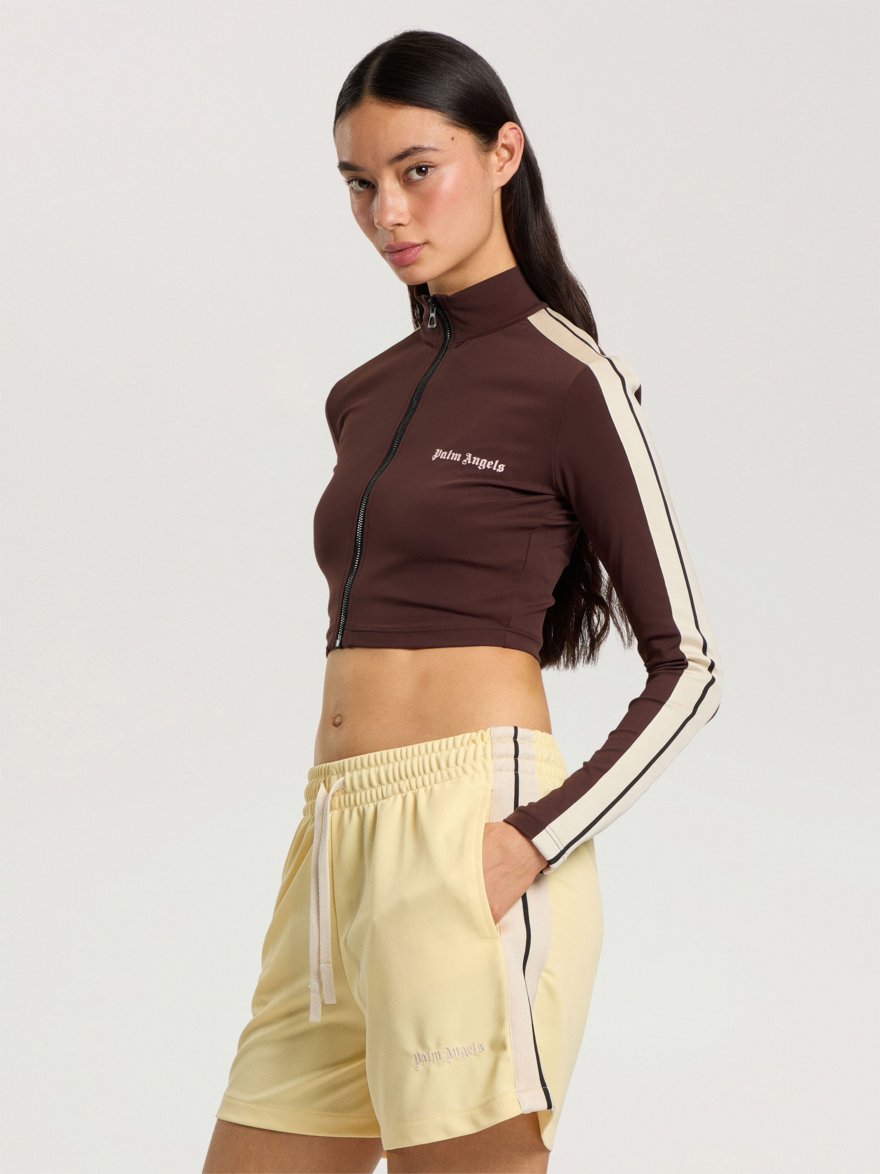 Classic Logo Training Jacket PALM ANGELS Classic Logo Training Jacket MAUVE - ROSE PINK PAWVO04F26FB01