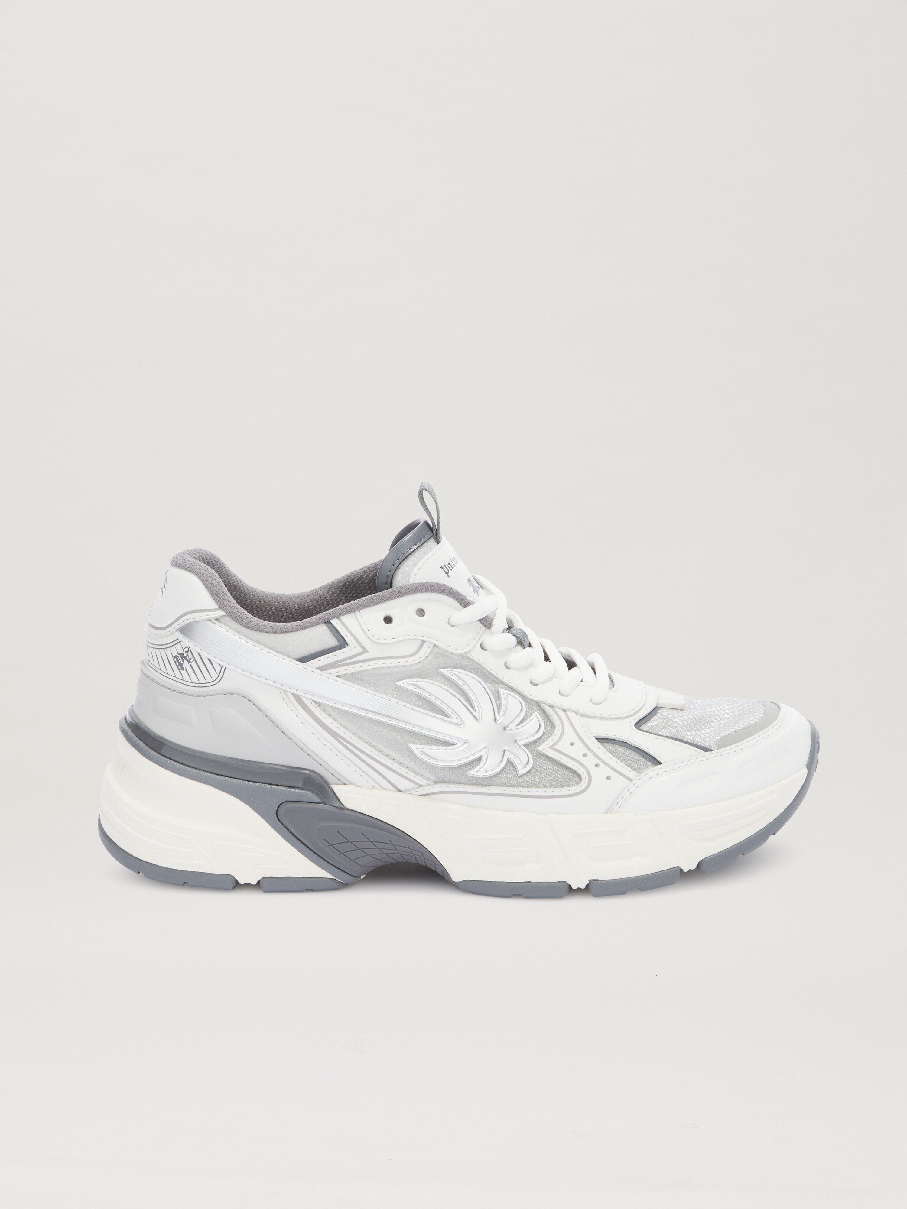 PALM ANGELS  PA 4 Leder Sneaker GREY - WHITE PMIA102S25FAB001
