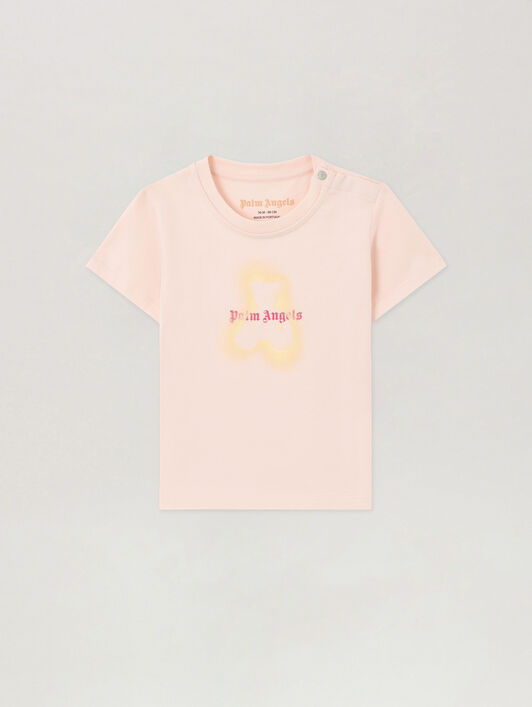 PALM ANGELS Spray Bear T-Shirt ROSA/PINK PGXB001S26JER001