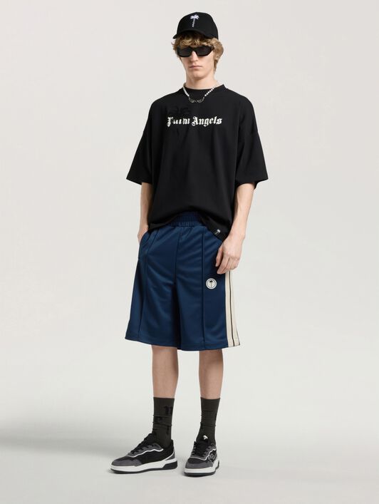 PALM ANGELS Palm Drift Loose Tee BLACK - OFF WHITE PAMAA03W26JR06