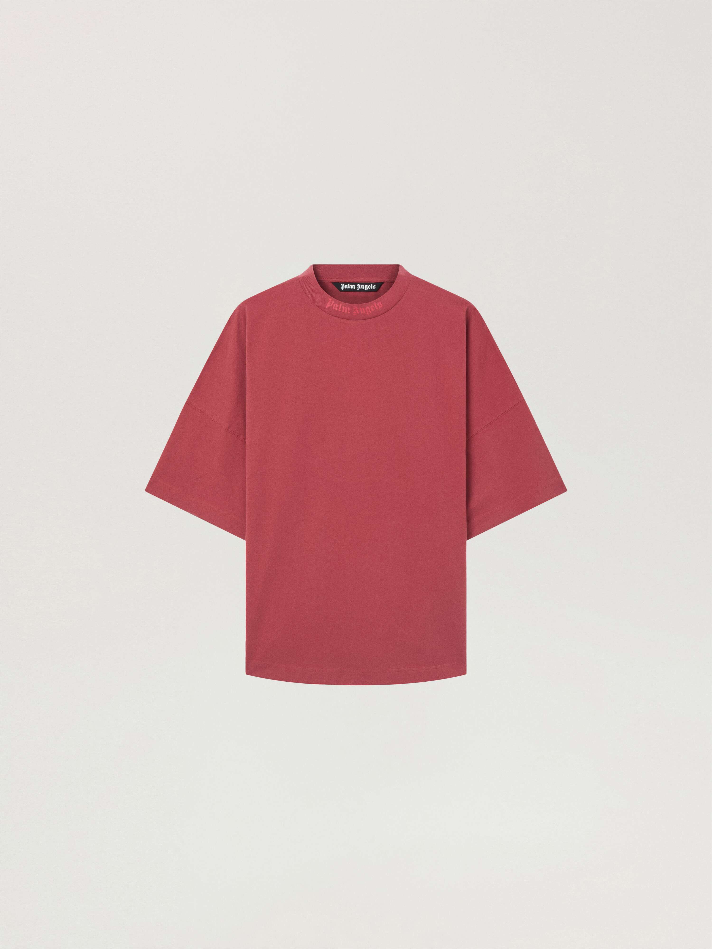 Classic Logo Oversized T-Shirt PALM ANGELS Classic Logo Oversized T-Shirt BRICK RED - RED PAMAA05F26JR02