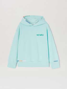 PALM ANGELS  Multicolor embroidered hoodie LIGHT PINK OFFWHITE PG2X012S25JER001