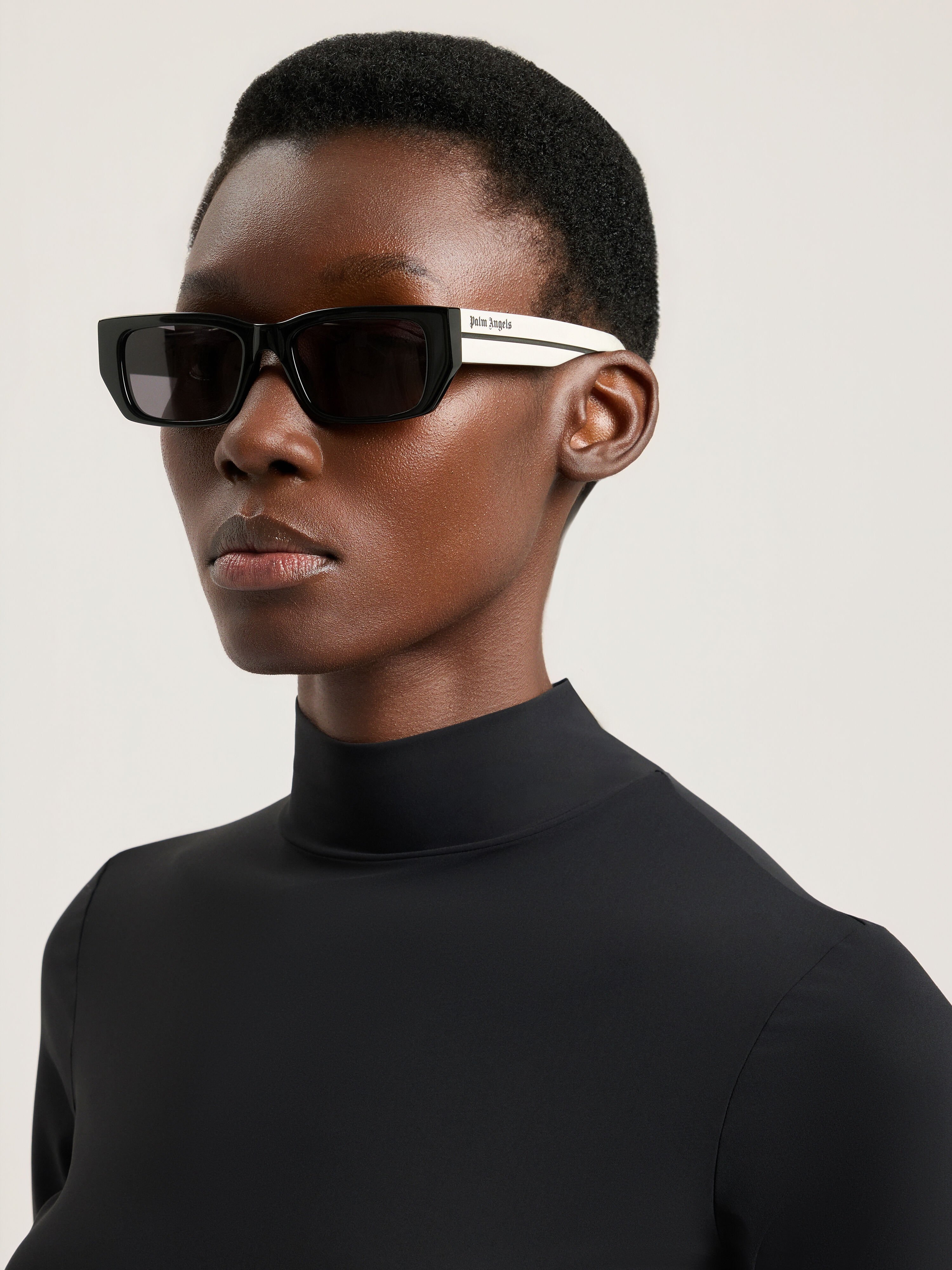Moss Sunglasses PALM ANGELS Moss Sunglasses SHINY BLACK/WHITE PA1030010753