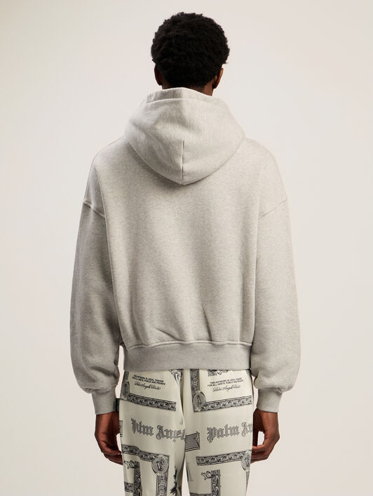 PALM ANGELS Snake Graphic Hoodie GREY MELANGE - GREEN PMBB17GF25FLE001