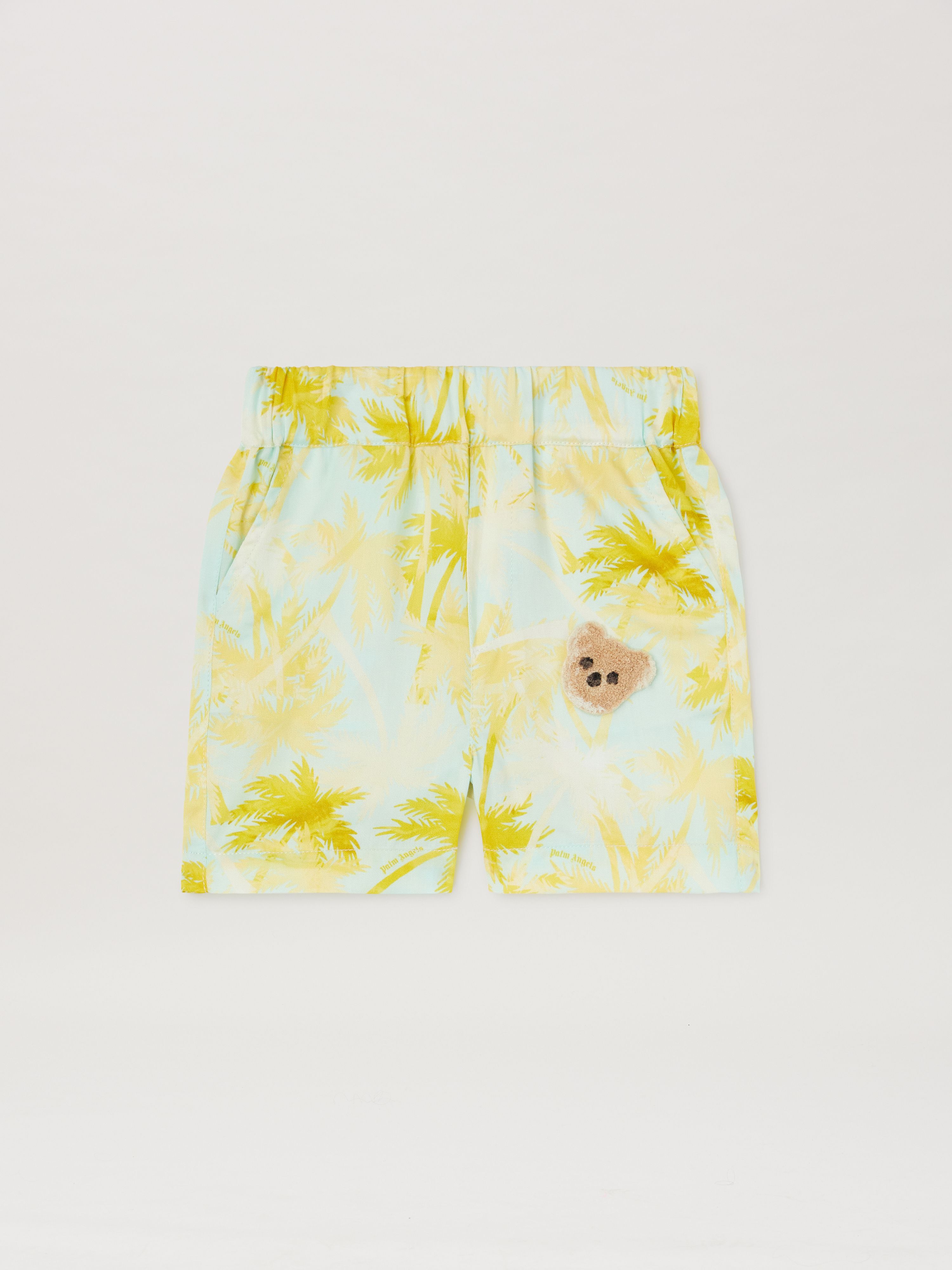 PALM ANGELS  Shorts mit Palmen-Print SKYBLUE BROWN PBX8001S25FAB001