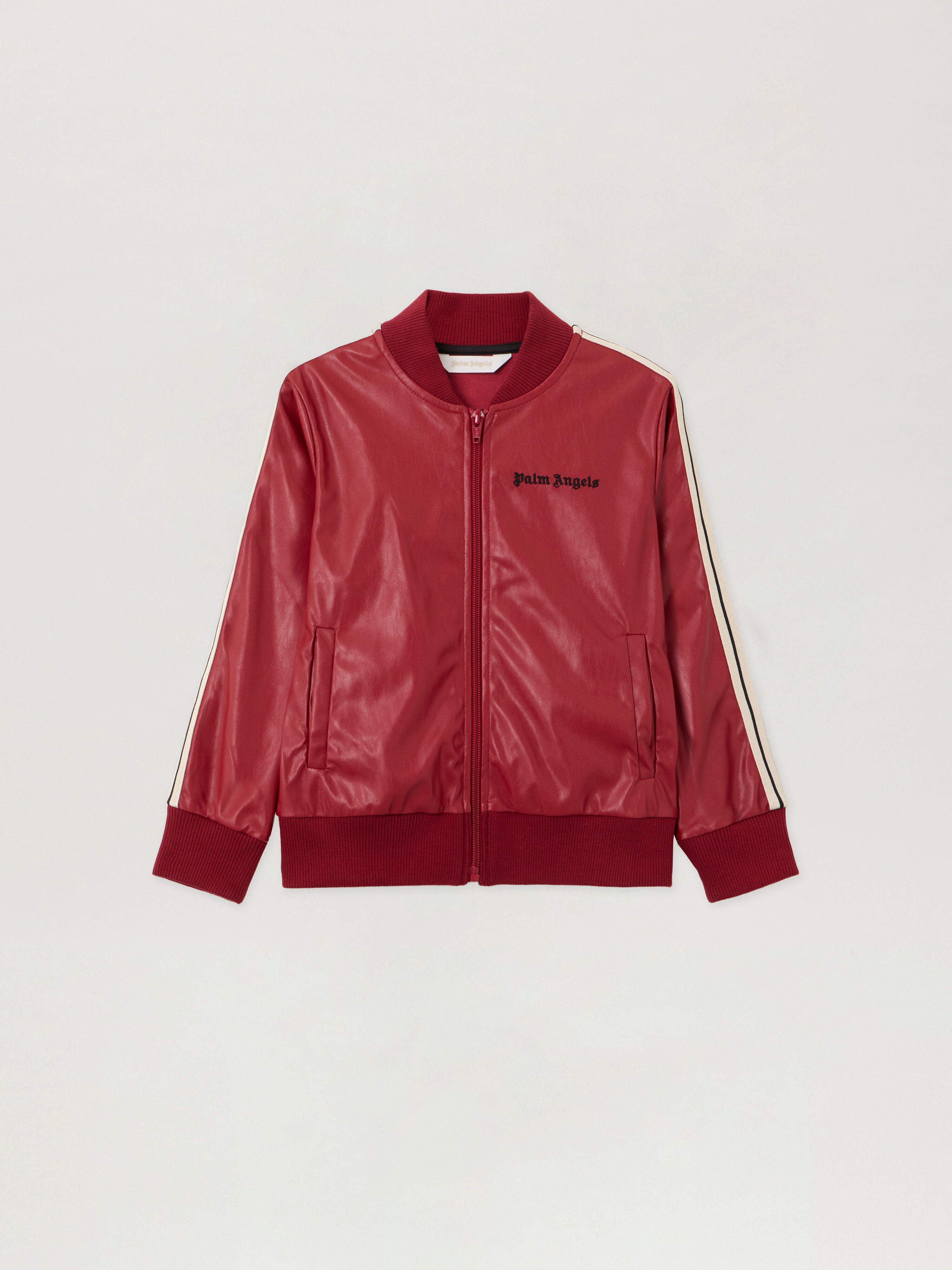 PALM ANGELS Pa Coated Track Bomber Jkt BRICK RED - BLACK PGEA001F25FAB001