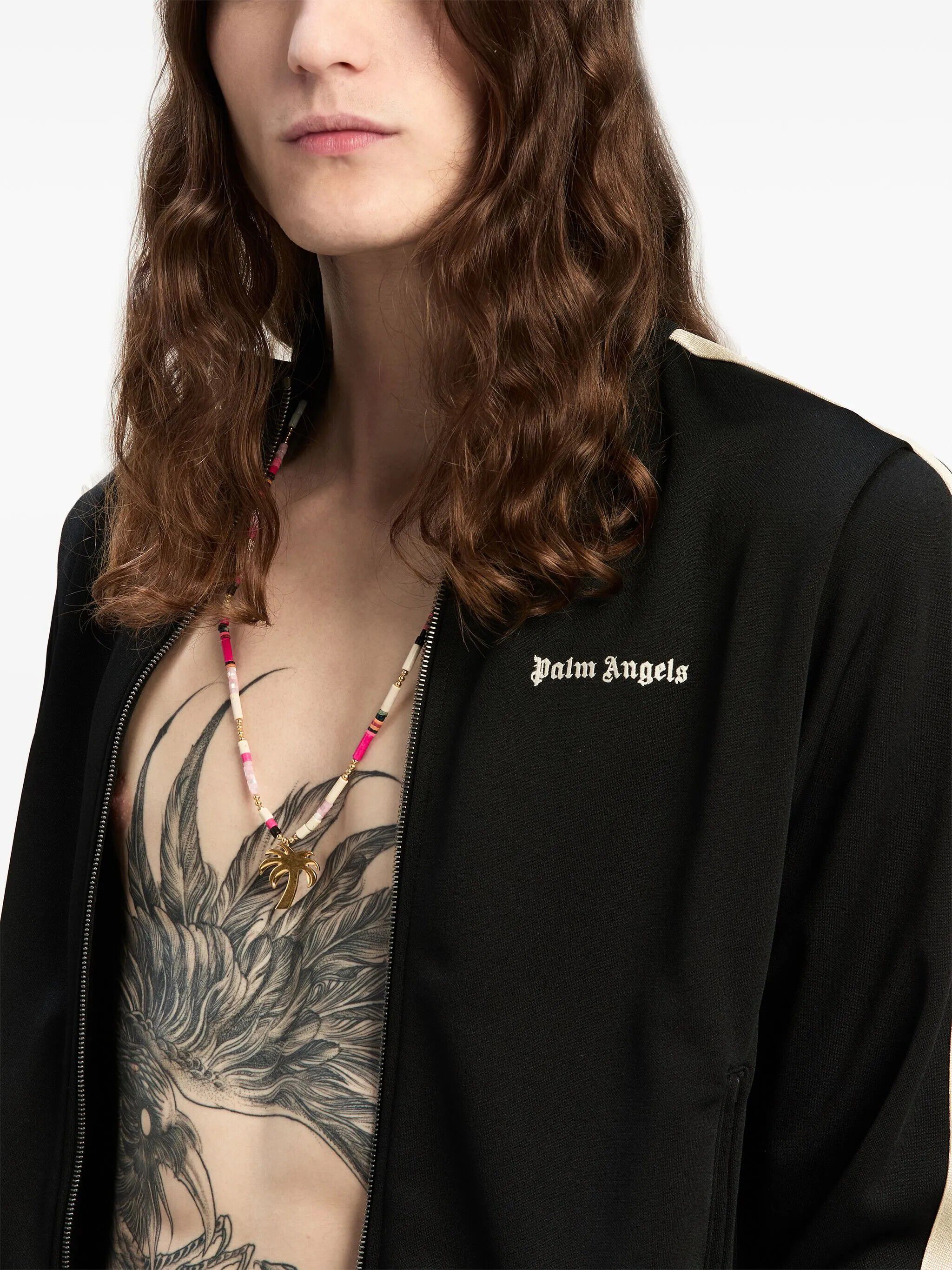 PALM ANGELS Classic Logo Track Jacket BLACK OFF WHITE PMBD058C99FAB001