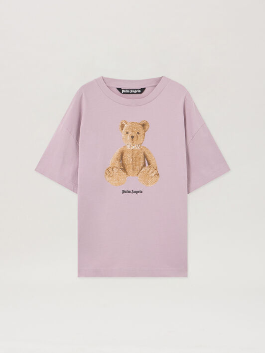 PALM ANGELS Bear T-Shirt LILAC BROWN PMAA109S26JER00A