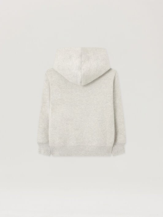 PALM ANGELS Palm Stamp Hoodie GRIGIO MELANGE/MELANGE GRAY PBBB012S26FLE002