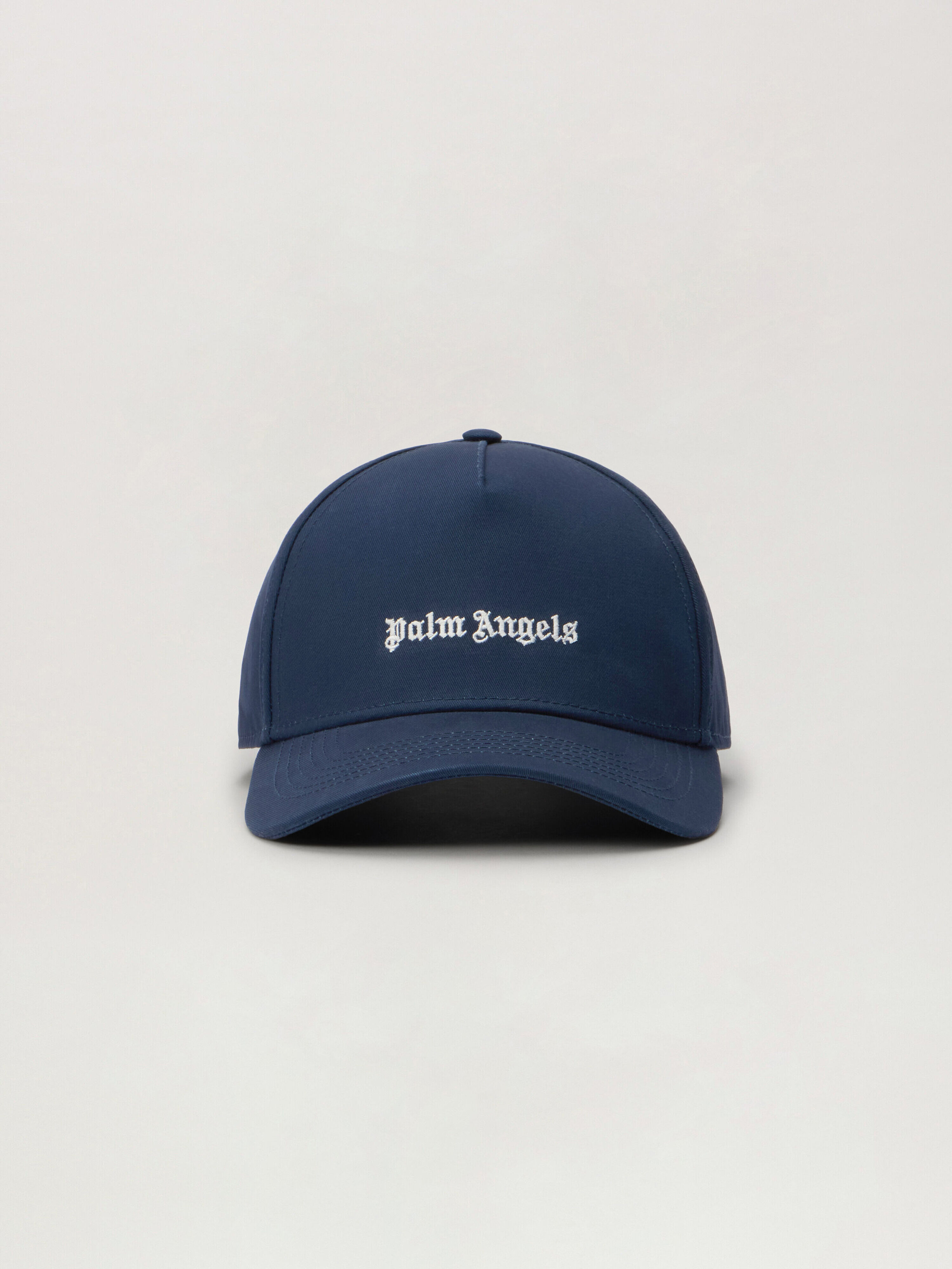 PALM ANGELS Classic Logo Cap NAVY BLUE OFF WHITE PMLB104S26FAB004