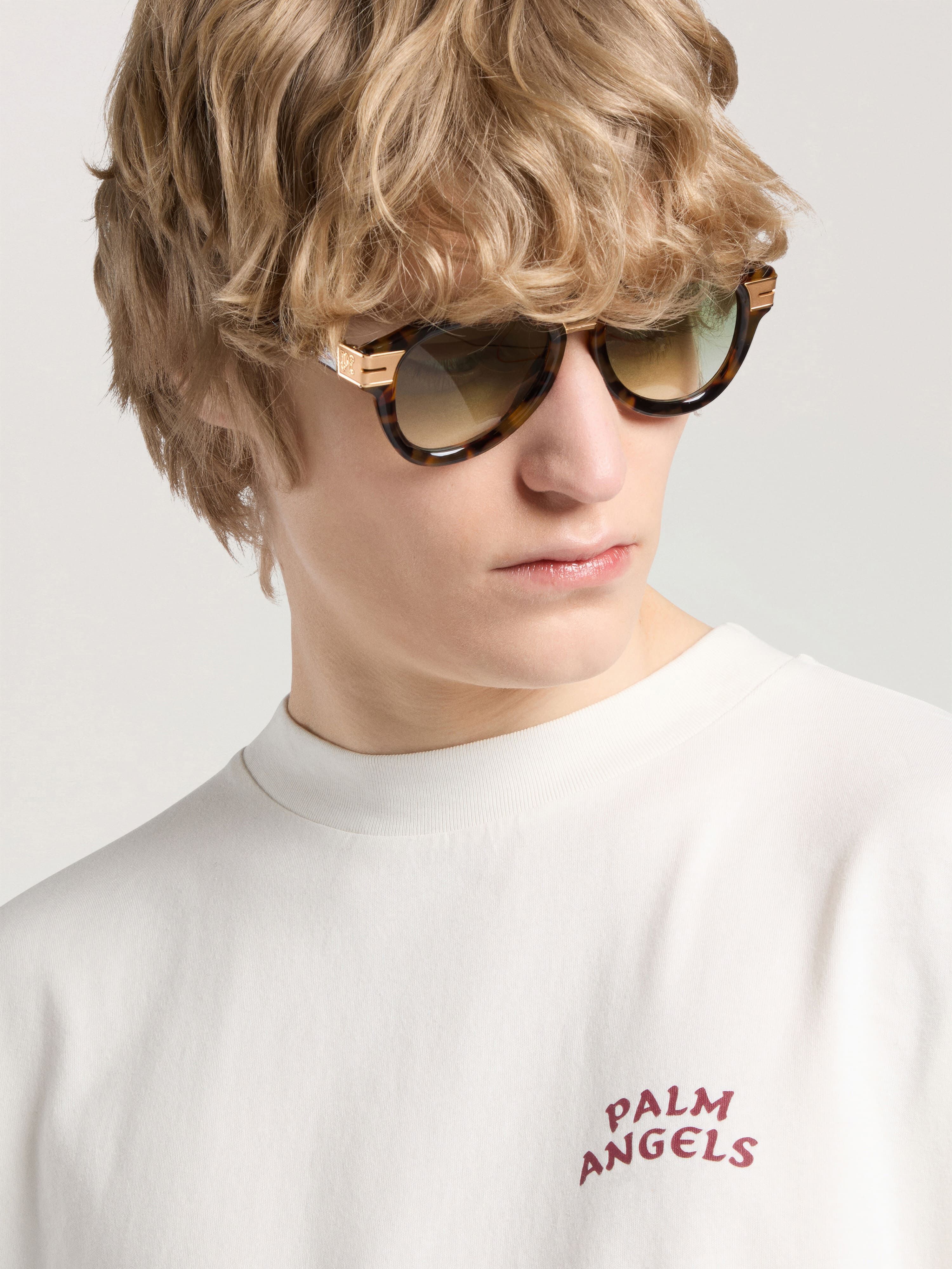 PALM ANGELS Palm Drift Back Over T-Shirt OFF WHITE - RED PAMAA05W26JR03