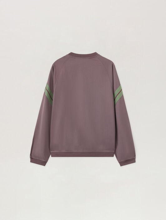 Urban Logo Track Crewneck PALM ANGELS Urban Logo Track Crewneck MAUVE - SAGE PAMBF01F26FB01