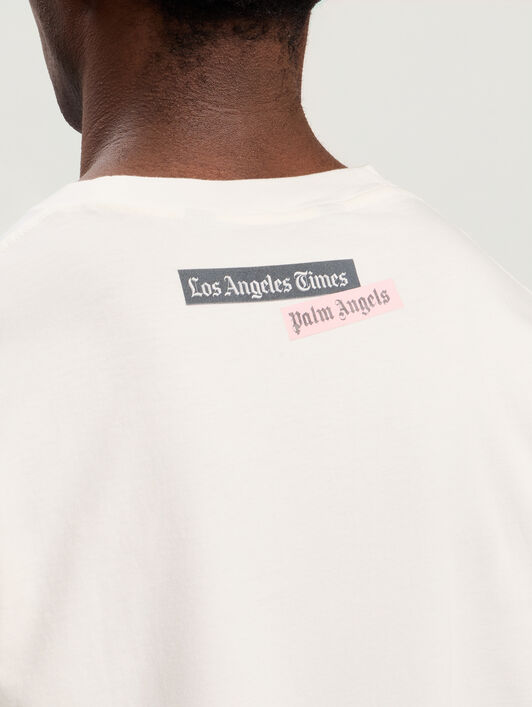 PALM ANGELS Quote Graphic T-Shirt OFF WHITE - MULTICOLOR PMAA109F25JER005