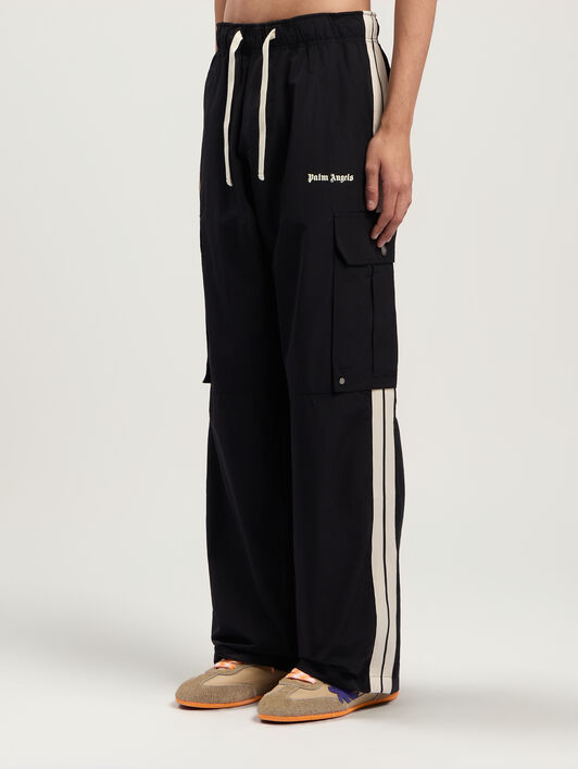 Classic Logo Cargo Pants PALM ANGELS Classic Logo Cargo Pants BLACK - OFF WHITE PMCF039F25FAB001