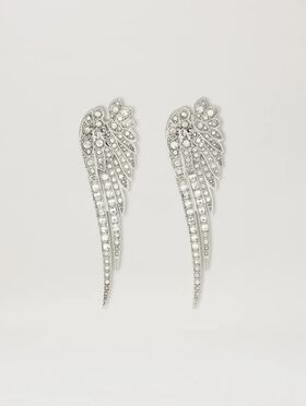 PALM ANGELS  Angel wing strass earing GOLD - TRANSPARENT PWOD037S25MAT001