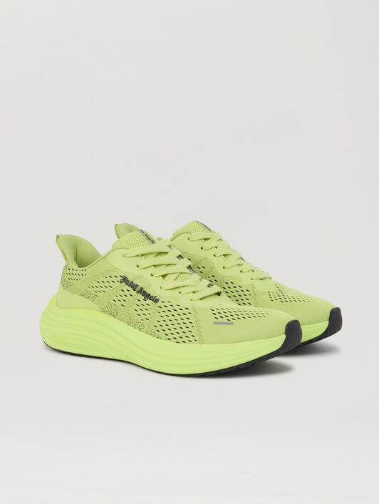 PALM ANGELS Sunset Sneakers LIME BLACK PMIA10LS26LEA001