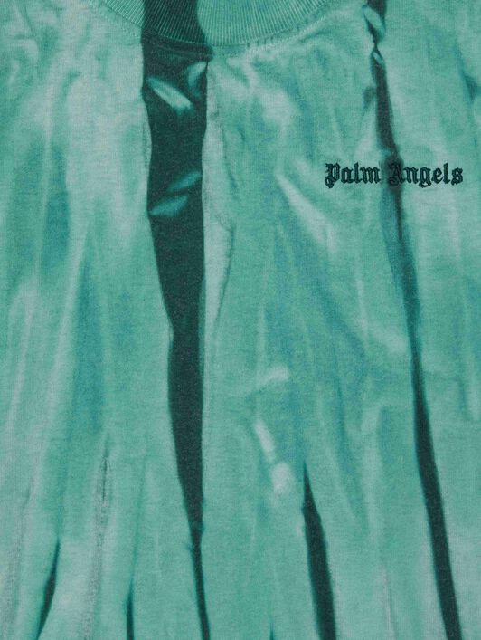 PALM ANGELS  T-shirt mit Batikmuster GREEN GREEN PBAA002S25JER002