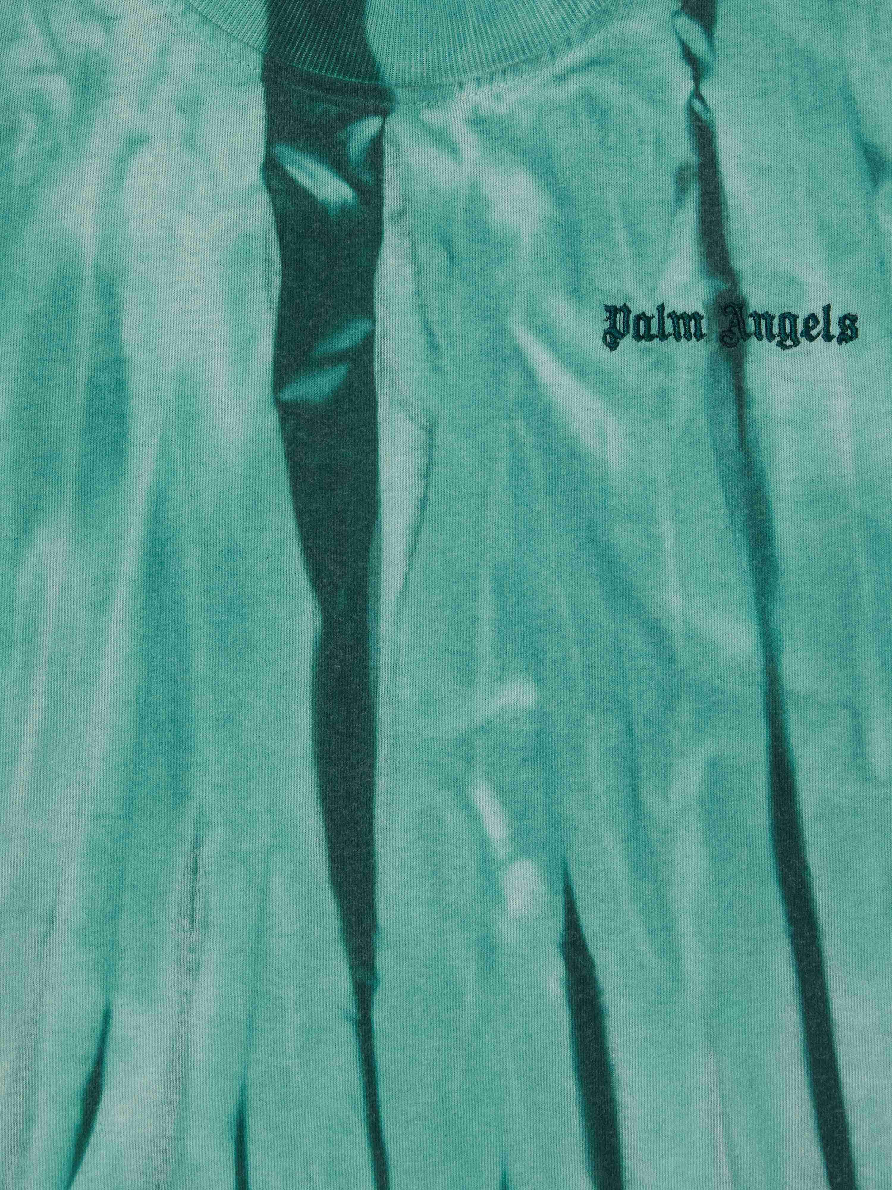 PALM ANGELS  T-shirt mit Batikmuster GREEN GREEN PBAA002S25JER002