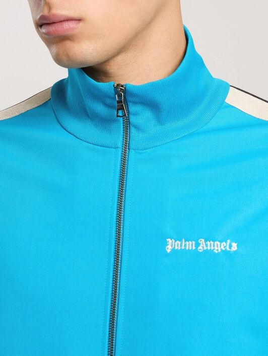PALM ANGELS Classic Logo Track Jacket MEDIUM BLUE - OFF WHITE PAMBD01F26FB01