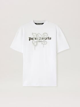 PALM ANGELS Monogram Spray City T-Shirt Los Angels WHITE PMAA001C99JER027