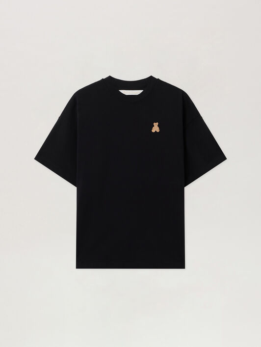 Bear In Mind Loose Tee PALM ANGELS Bear In Mind Loose Tee BLACK - BROWN PWAA07BF25JER006