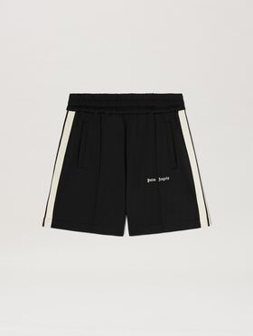 PALM ANGELS Classic Logo Track Shorts Black Off Whit BLACK - OFF WHITE PMCL004C99FAB001
