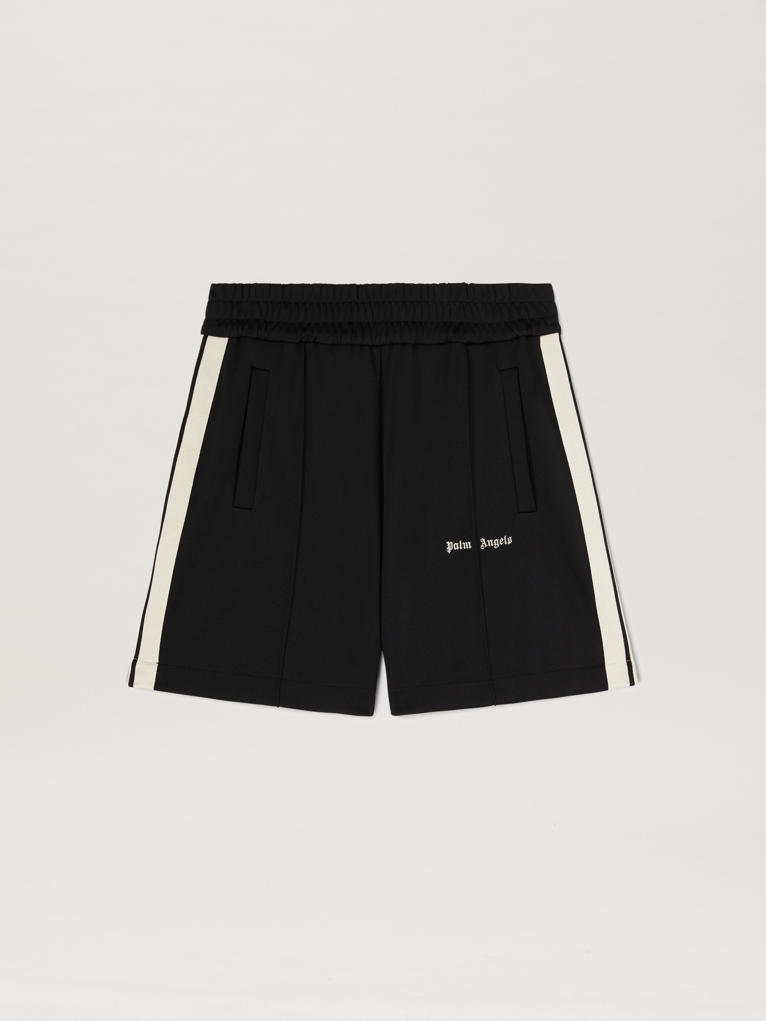 PALM ANGELS Classic Logo Track Shorts Black Off Whit BLACK - OFF WHITE PMCL004C99FAB001