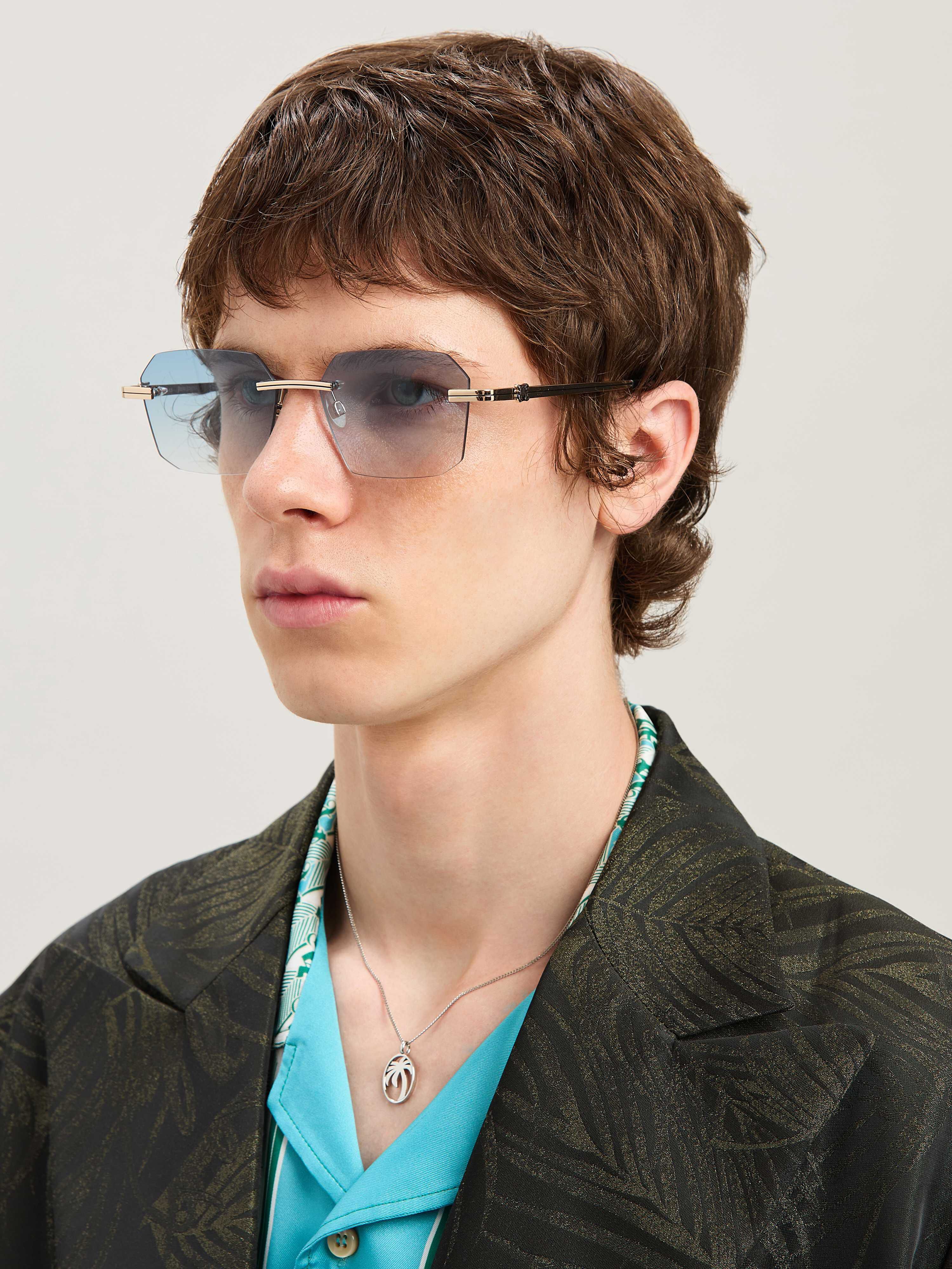 PALM ANGELS  Quartz Sonnenbrille GOLD GRADIENT BLUE PERI10GS25MET001