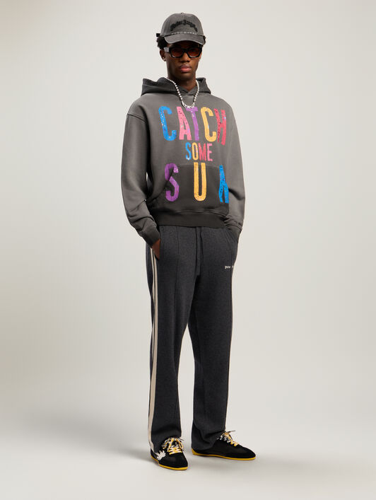 Classic Logo Knit Track Pants PALM ANGELS Classic Logo Knit Track Pants DARK GREY - OFF WHITE PMHG023F25KNI001