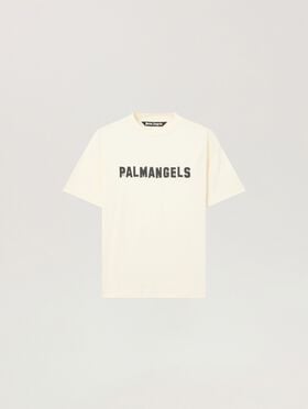 PALM ANGELS Palm Hills Regular T-Shirt OFF WHITE - BLACK PAMAA01W26JR18