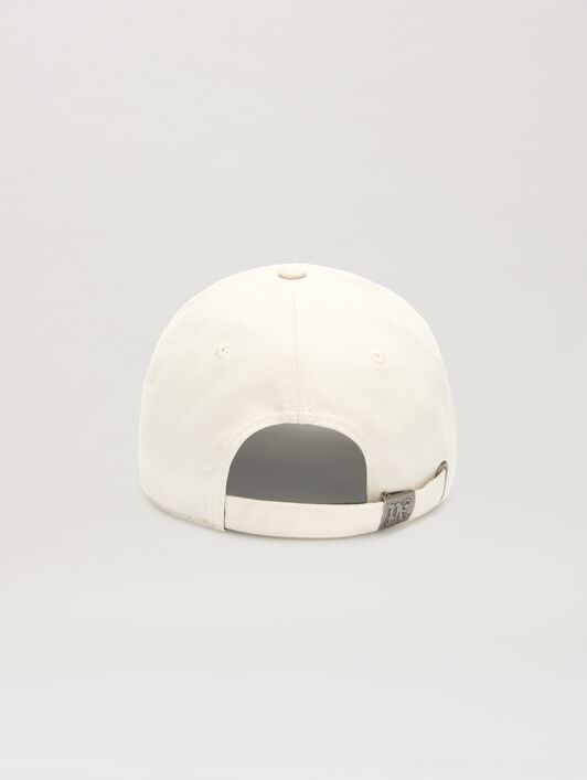 PALM ANGELS  Embroidered Curved Logo baseball cap OFF WHITE - BLACK PMLB10AS25FAB001