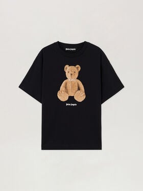 PALM ANGELS Bear T-Shirt BLACK BROWN PMAA109S26JER00A
