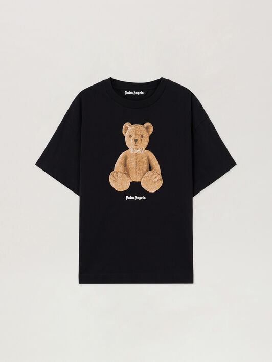 PALM ANGELS Bear T-Shirt BLACK BROWN PMAA109S26JER00A